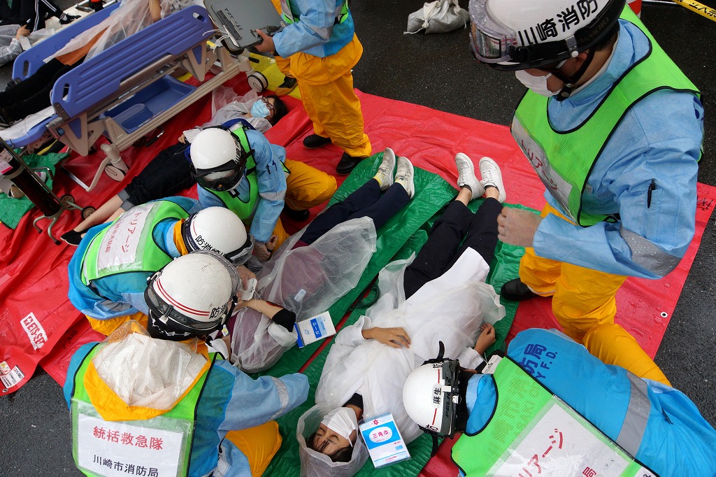 病院等を狙ったテロ想定訓練<br>有事の即応体制を強化せよ！<br>【川崎市消防局  麻生消防署】