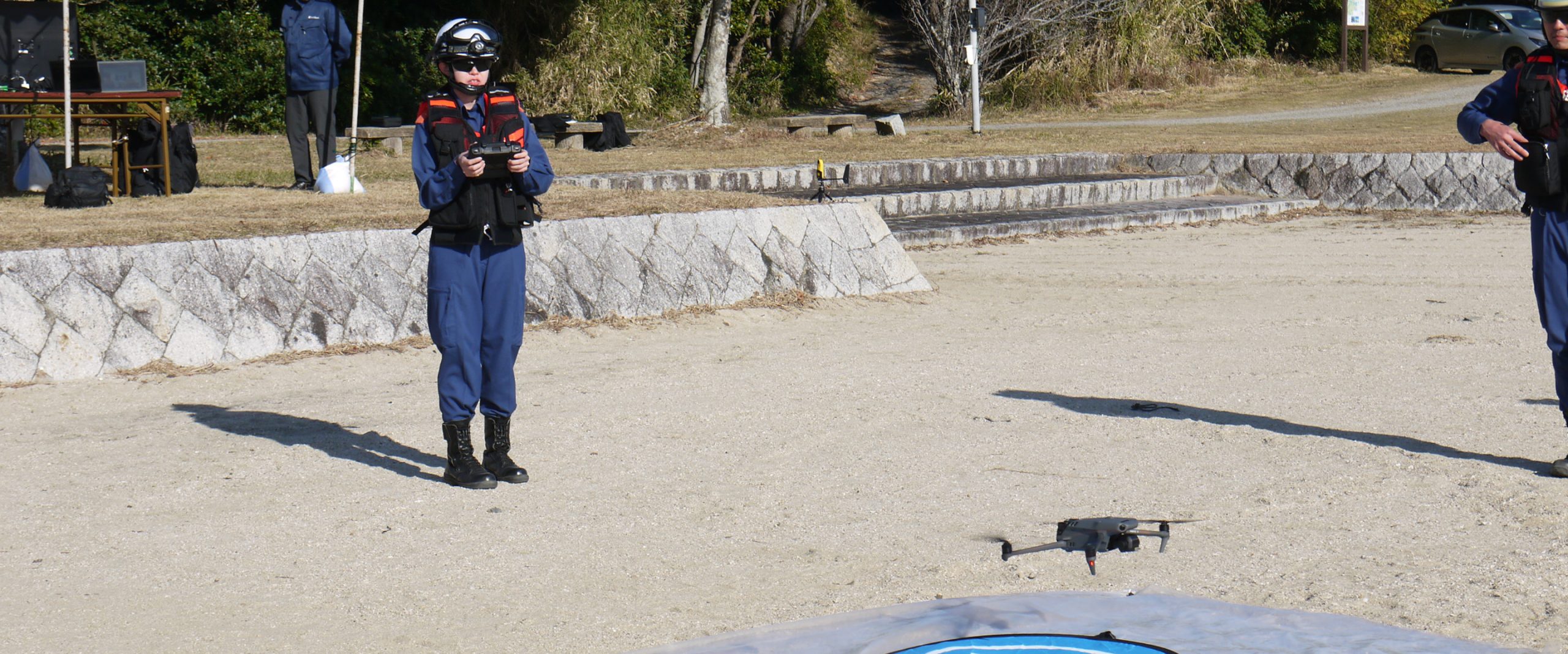 ドローン+AI+スマートグラスを使用した水難救助訓練<br>―志摩市消防本部―