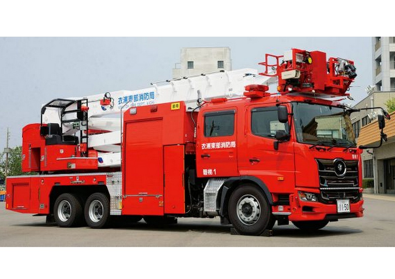25mΣ型屈折はしご付消防ポンプ自動車（大型高所放水車仕様）<br>衣浦東部広域連合消防局